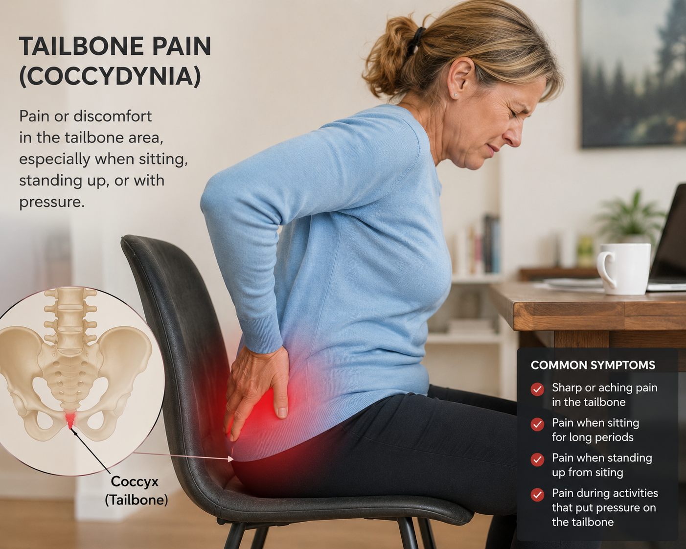 Why Does My Tailbone Hurt? How Do I Fix It?